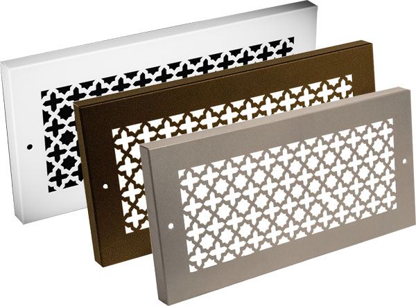 Steel Crest Baseboard Grille Victorian Style